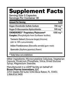 nutrition_label:Chondrorex